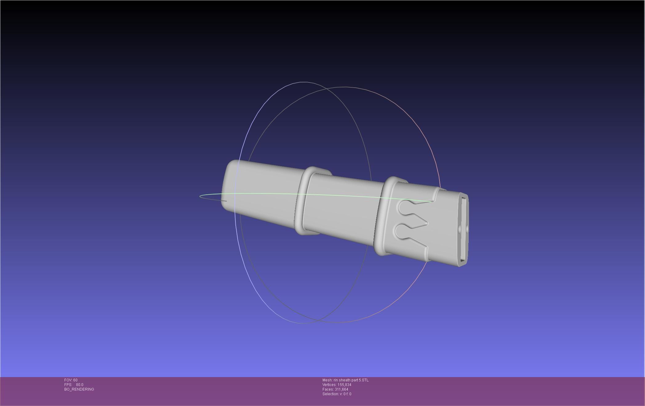 Blue Exorcist Rin Okumura Kurikara Sword And Sheath 3D print model_94