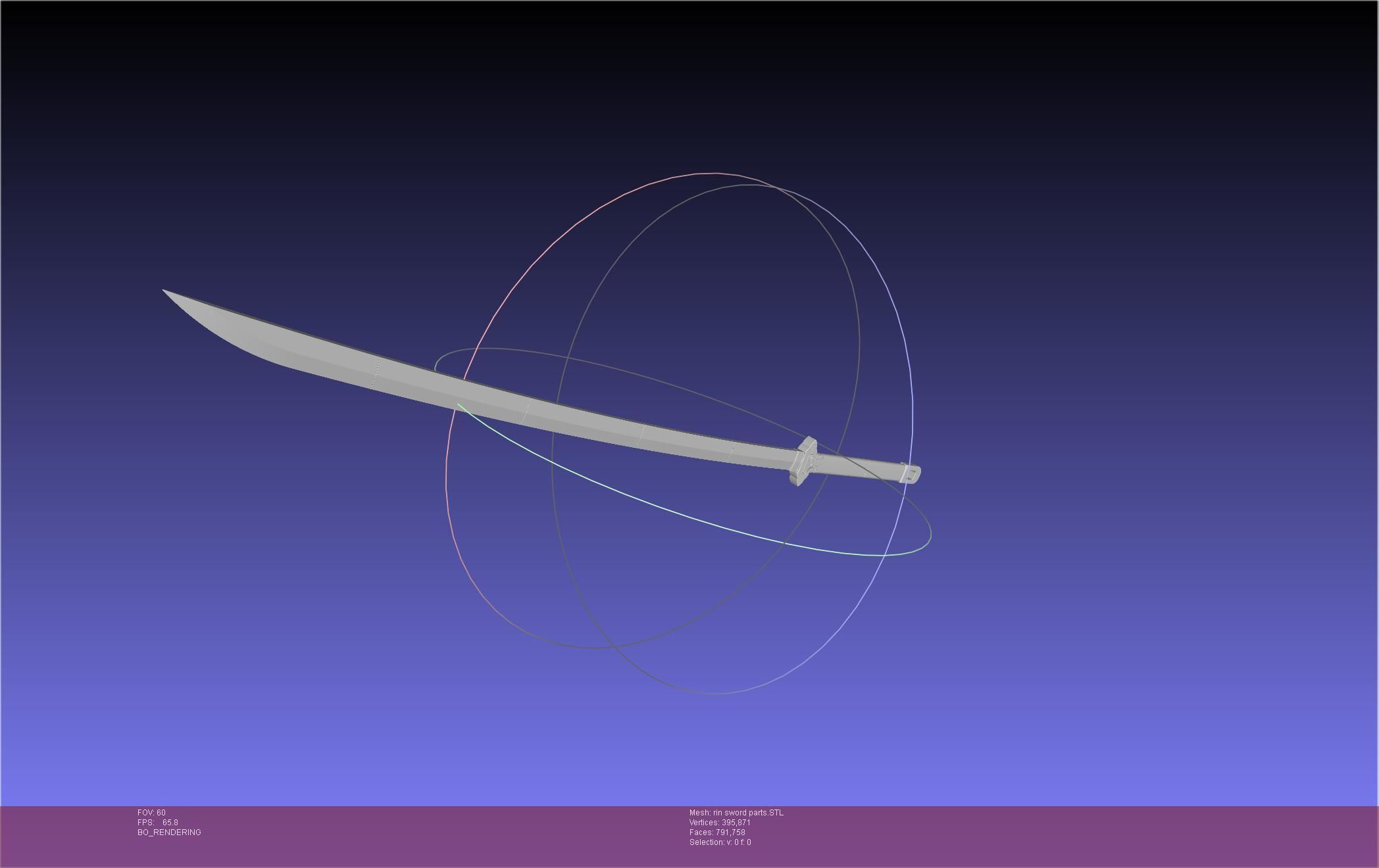 Blue Exorcist Rin Okumura Kurikara Sword And Sheath 3D print model_57