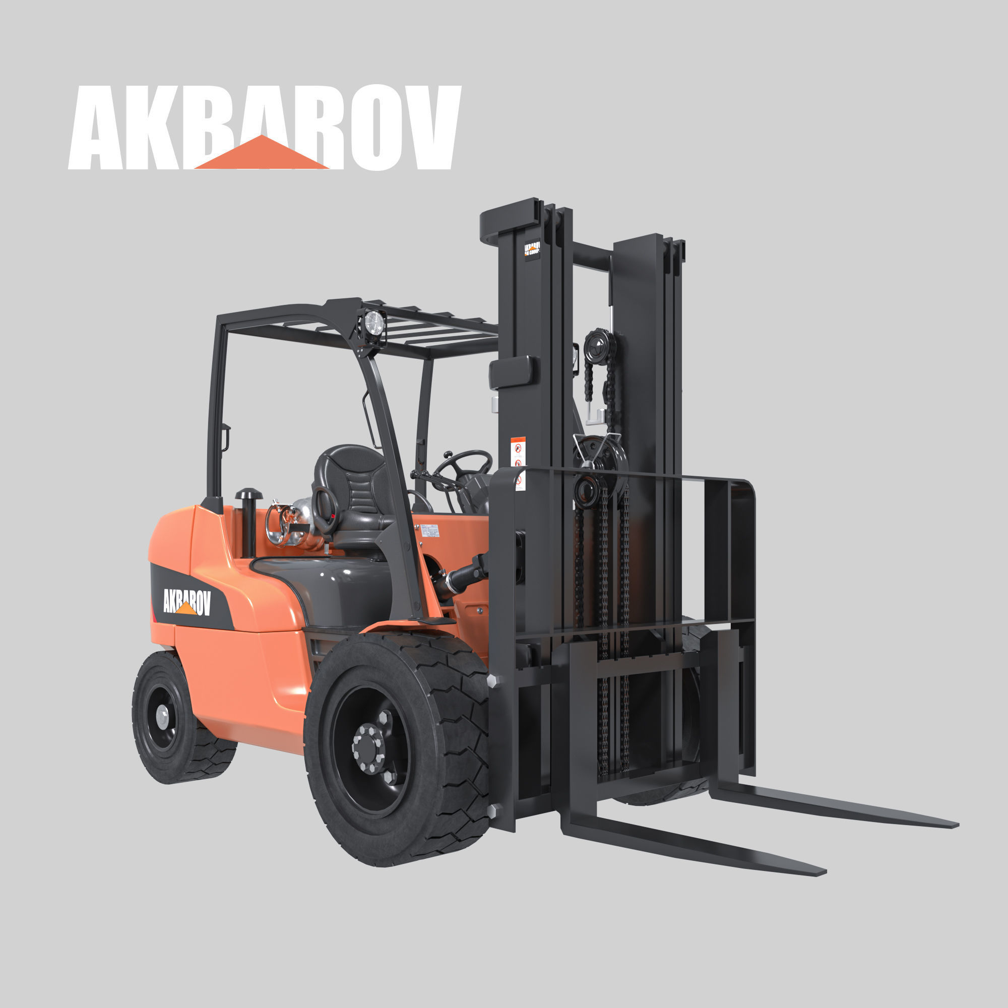 CAT Forklift Manual Loader 3D model | CGTrader