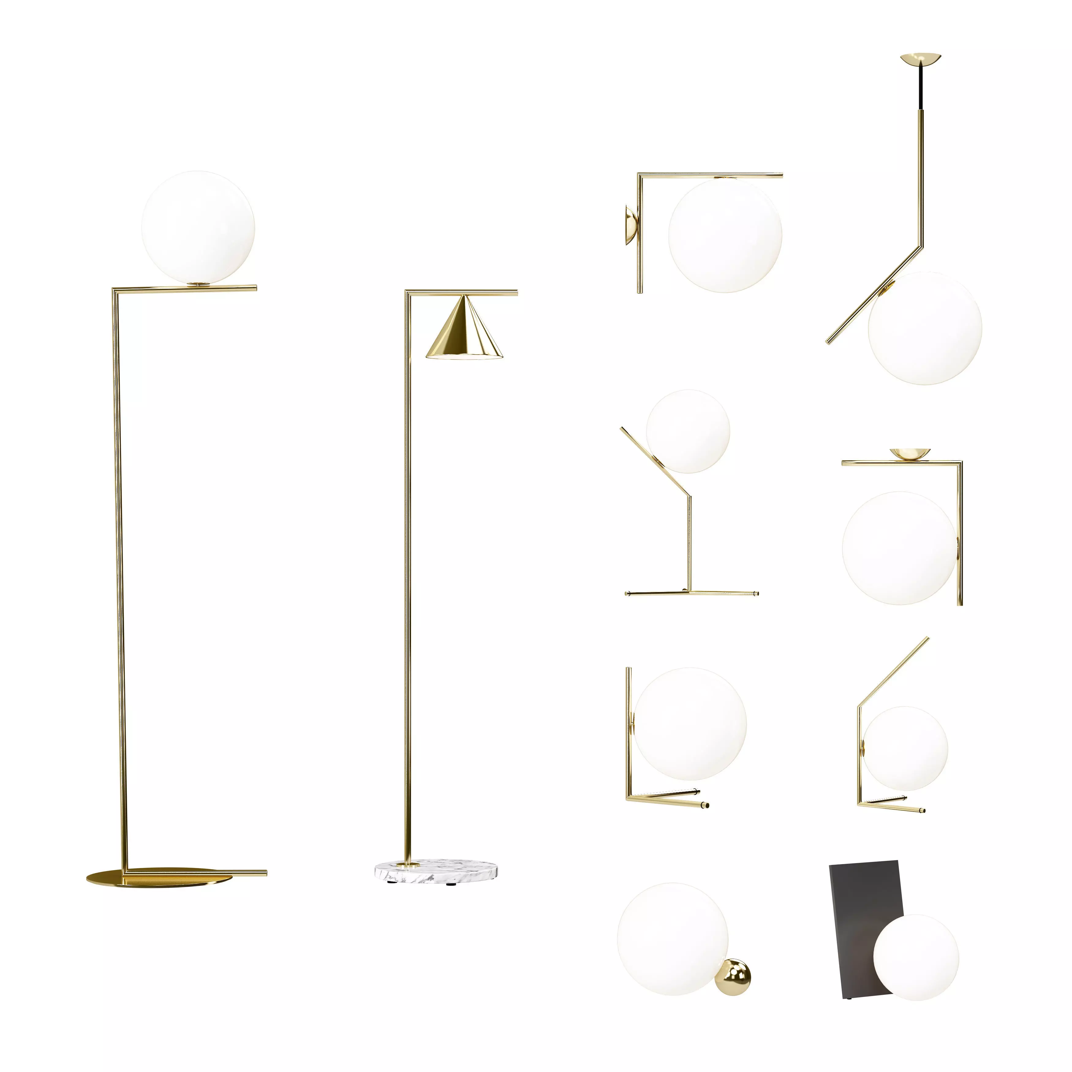 Michael Anastassiades - Lamp collection  3D model_0