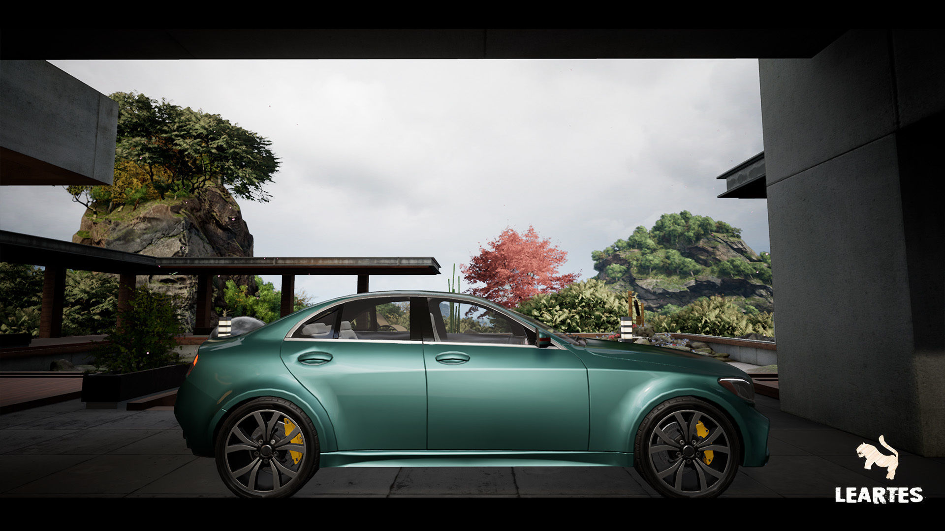 Sedan Car 01 Driveable Animated Realistic Low-poly 3D model_3