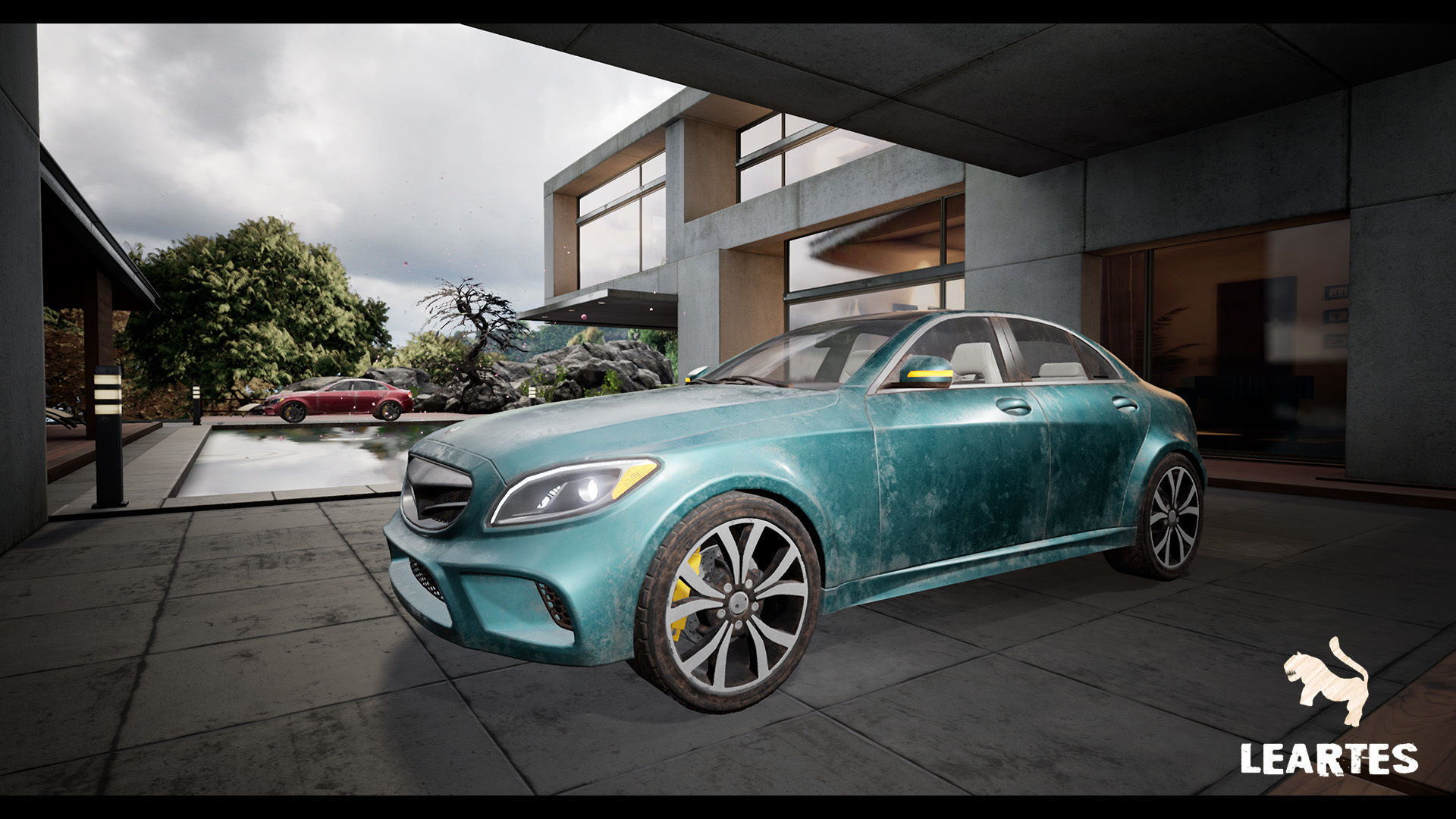 Sedan Car 01 Driveable Animated Realistic Low-poly 3D model_23