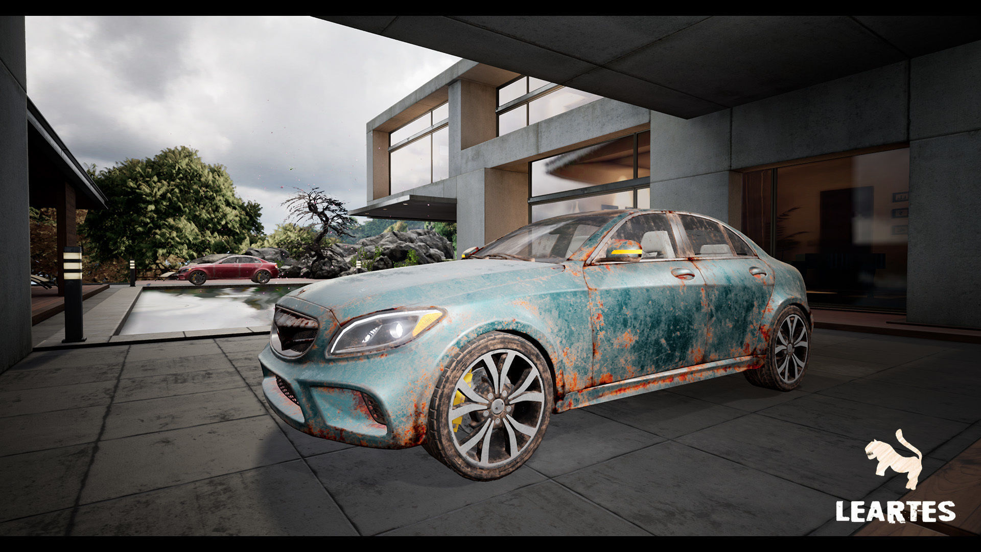 Sedan Car 01 Driveable Animated Realistic Low-poly 3D model_25