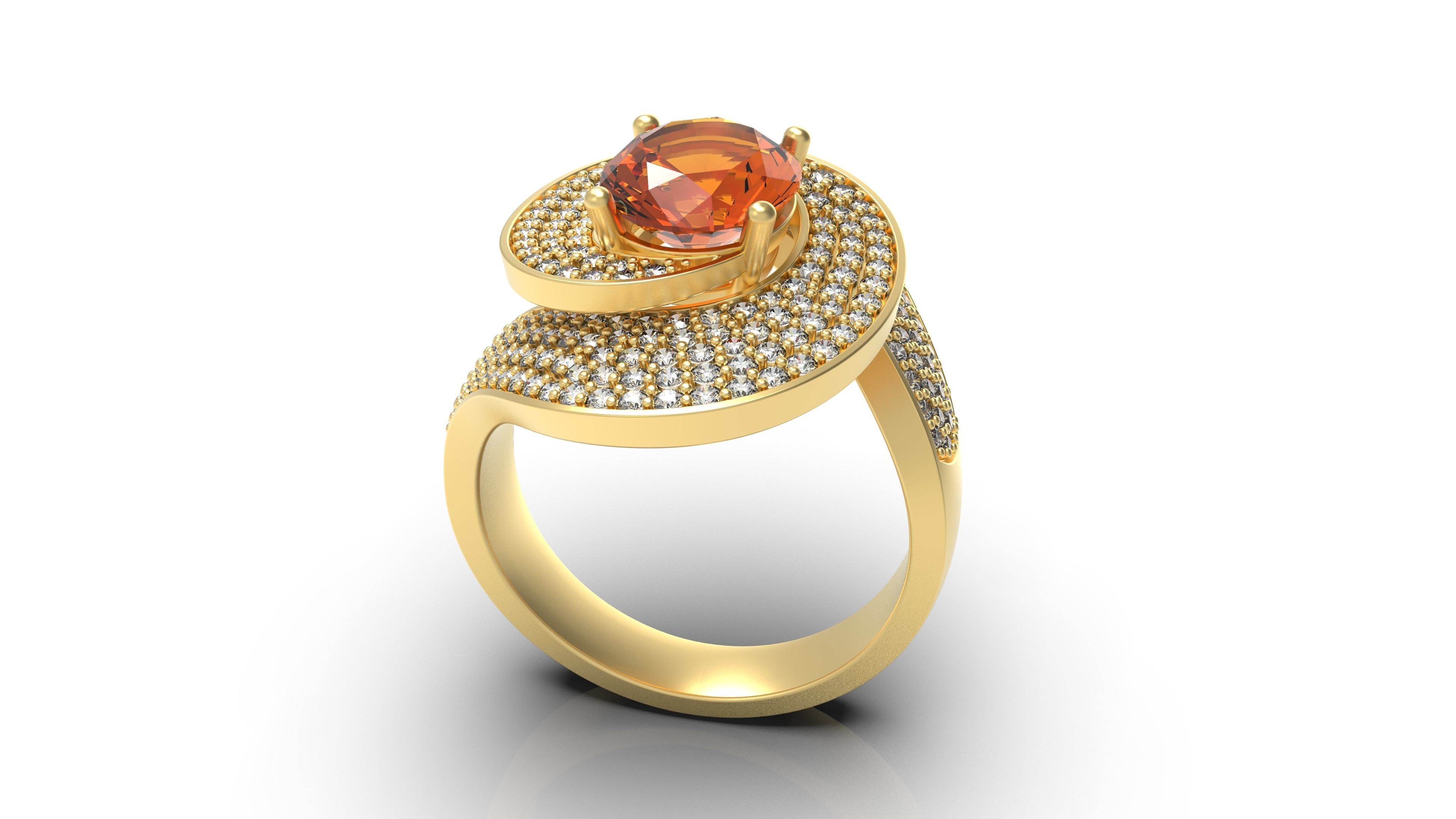 Diamond ring 3D print model_1