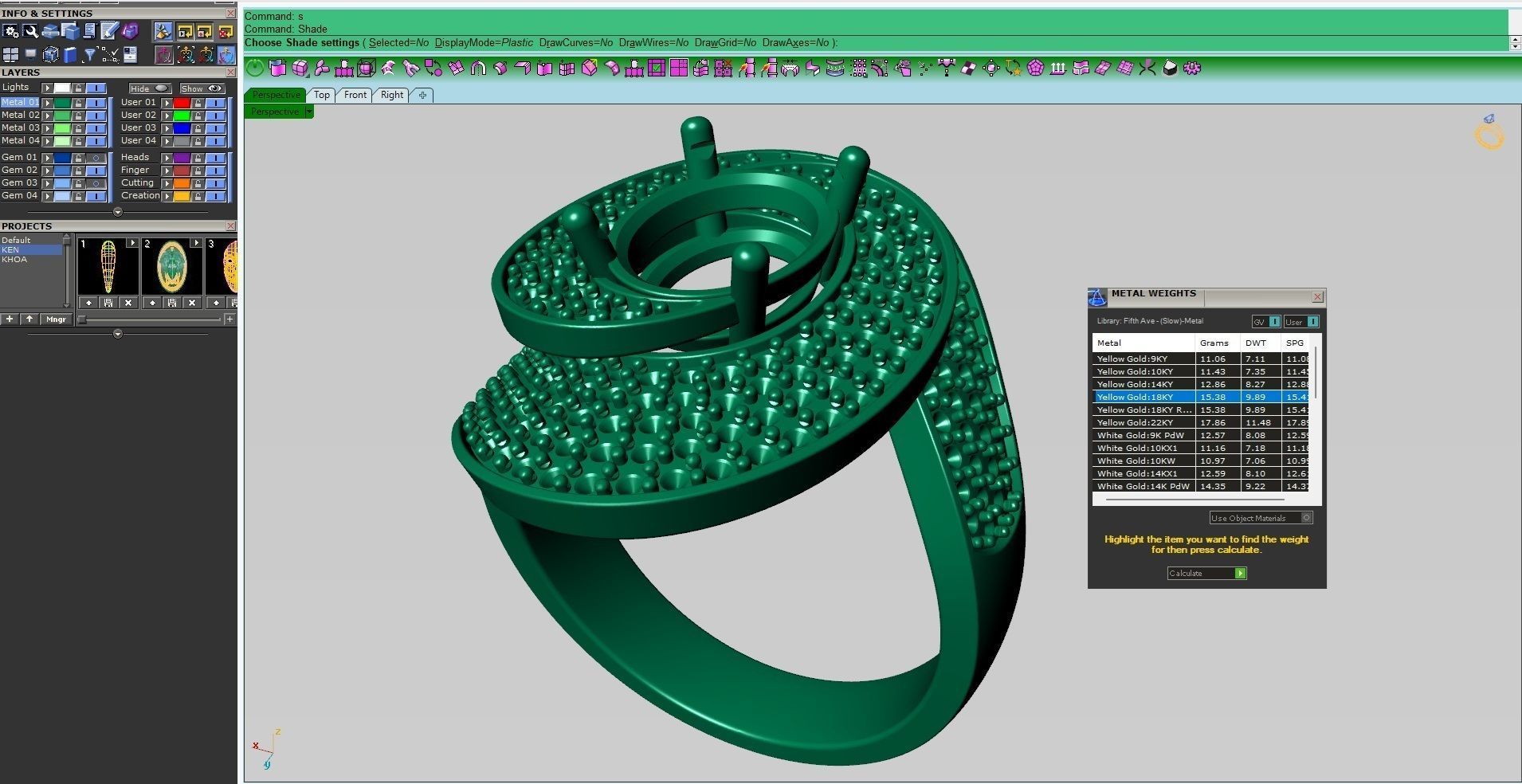 Diamond ring 3D print model_5