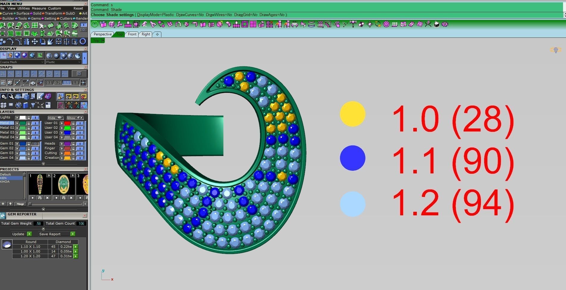 Diamond ring 3D print model_8