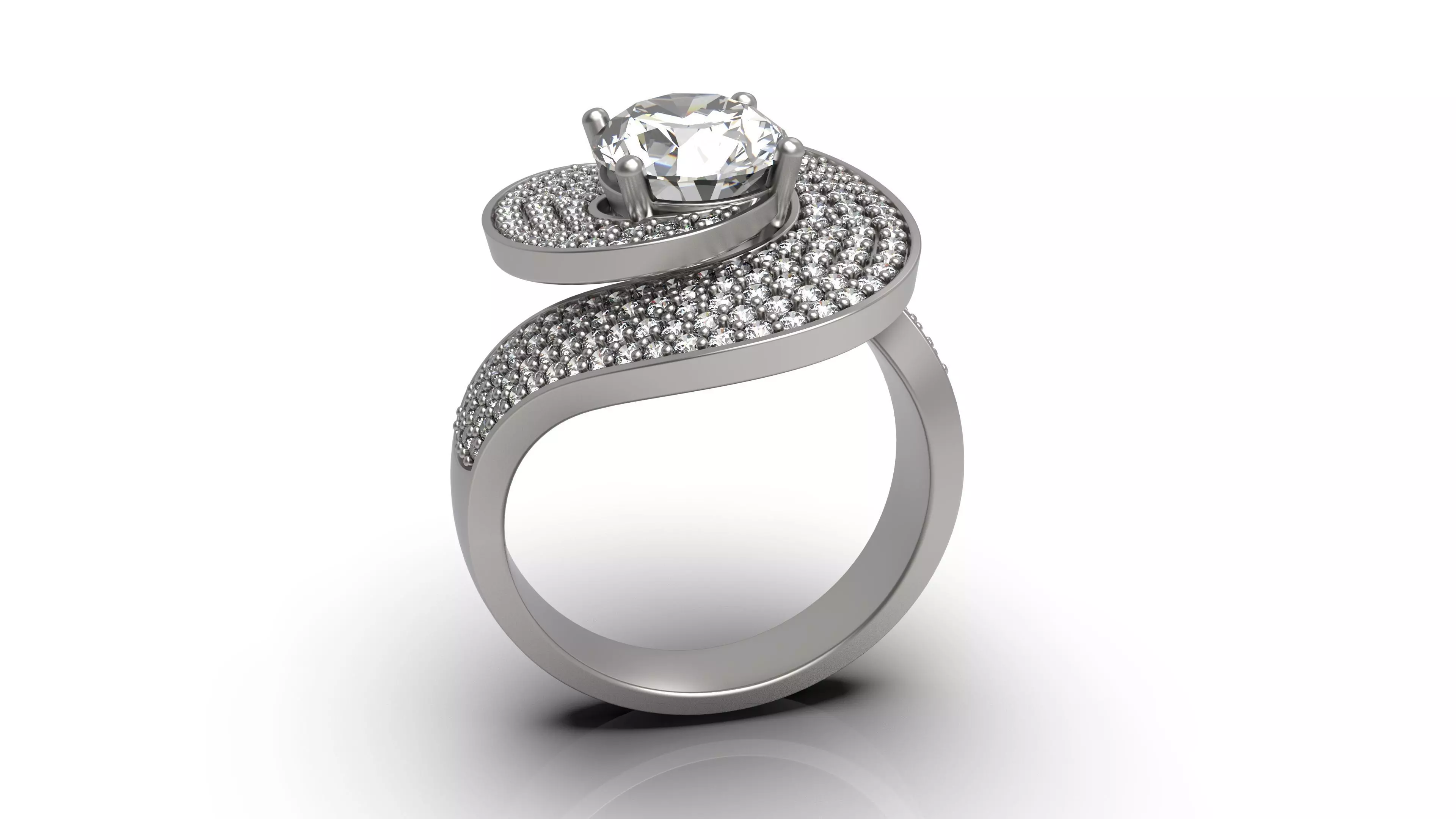 Diamond ring 3D print model_0