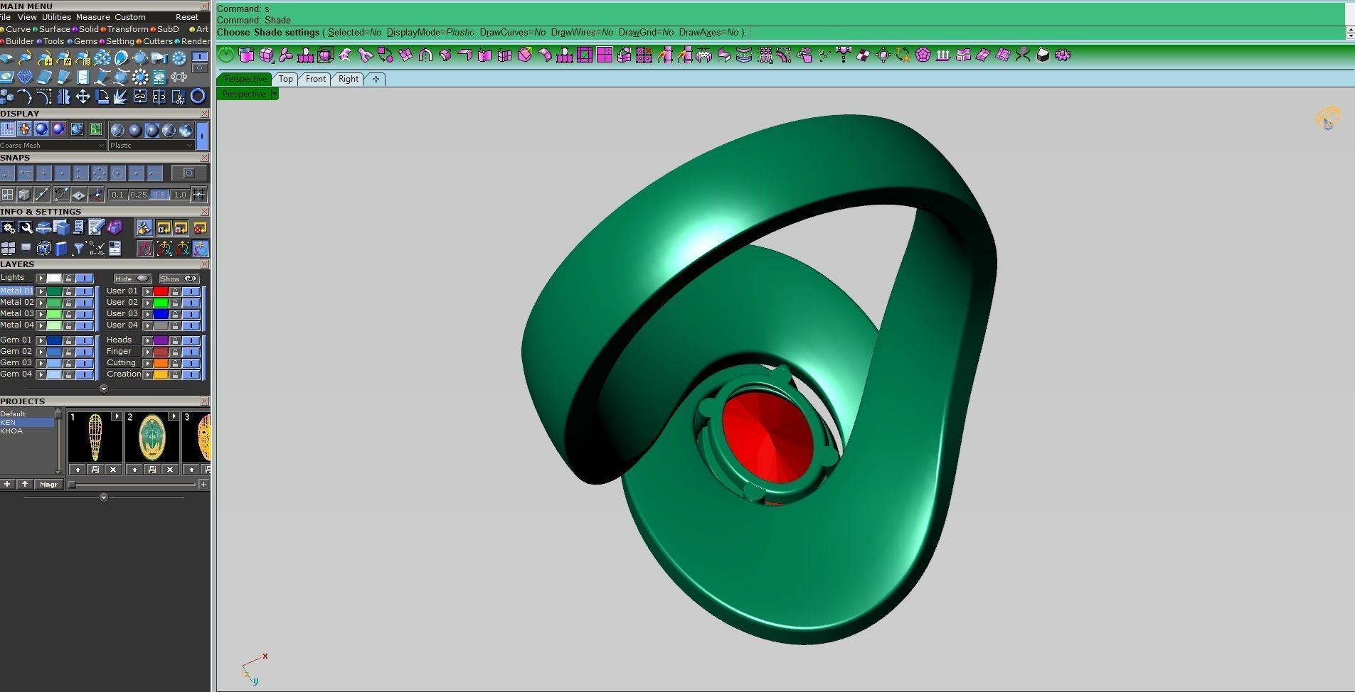 Diamond ring 3D print model_10