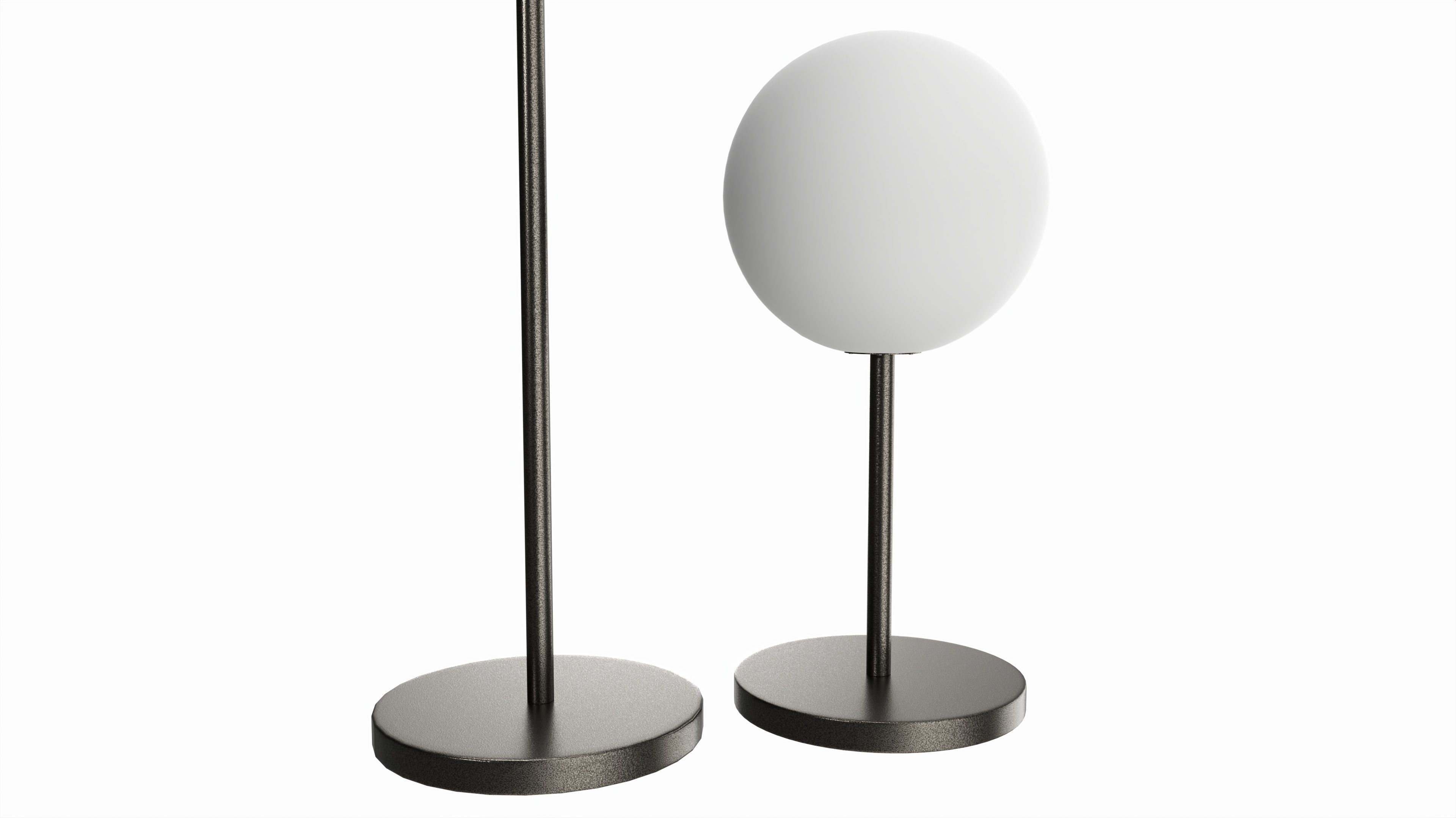 Outdoor and indoor cordless table and floor lamp set 3D model_3