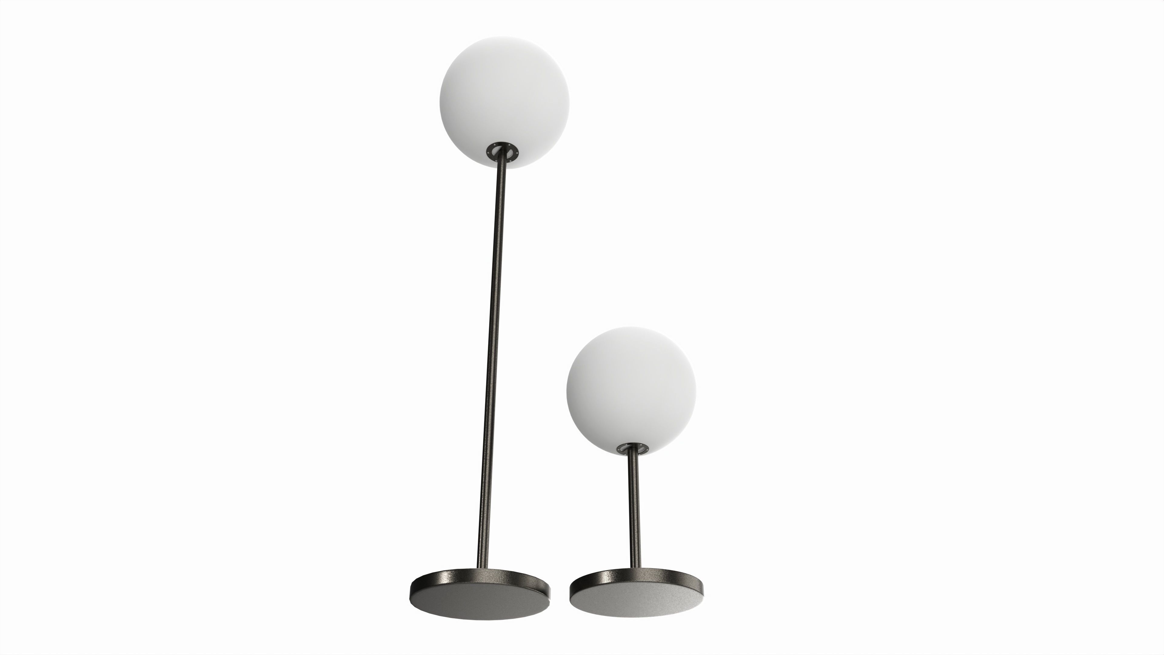 Outdoor and indoor cordless table and floor lamp set 3D model_1