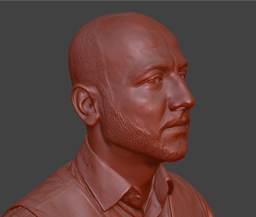 male bust  3D print model_14