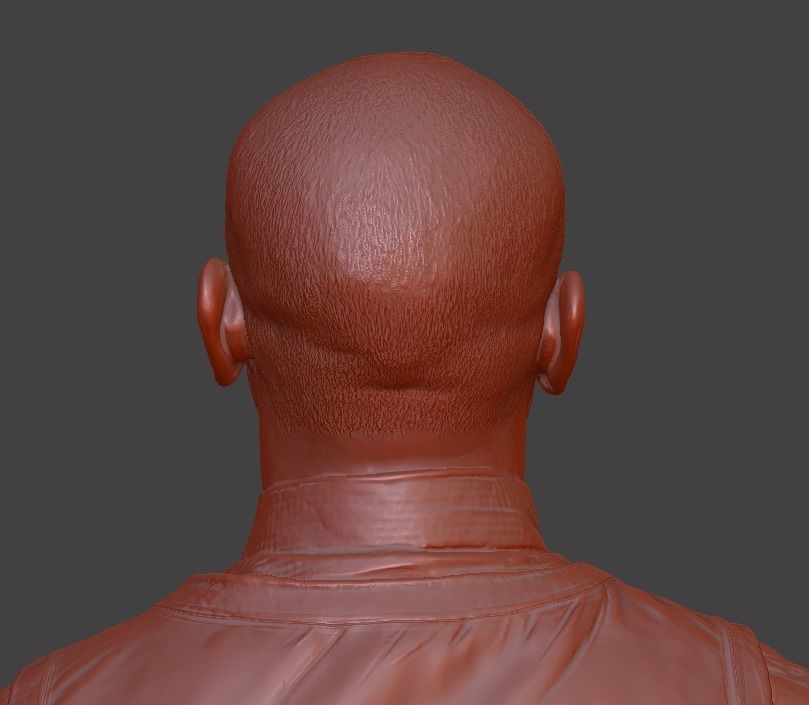 male bust  3D print model_9