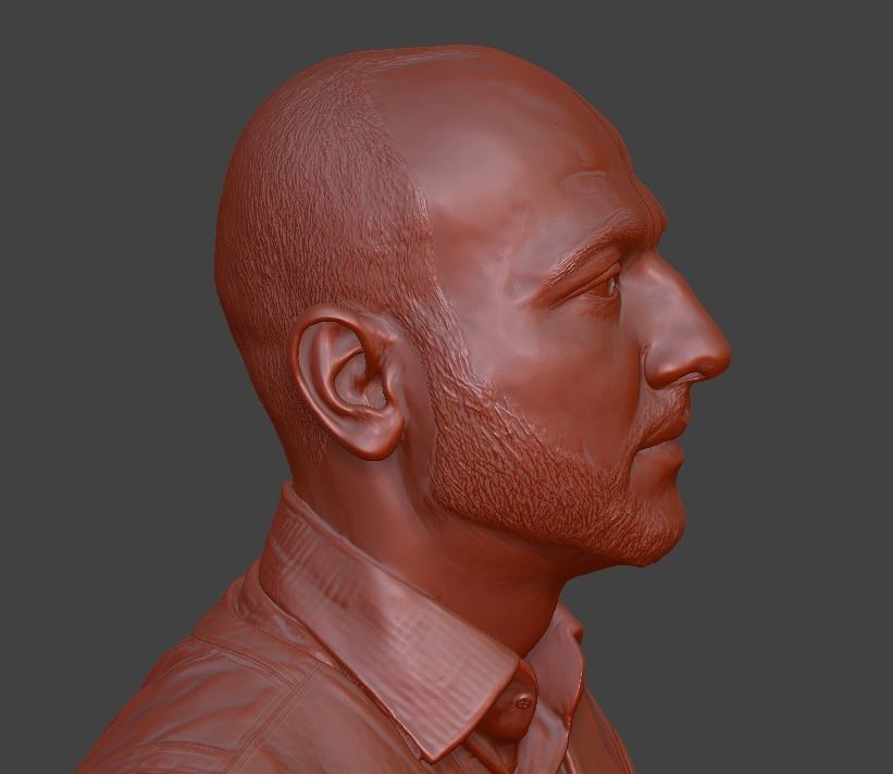 male bust  3D print model_13