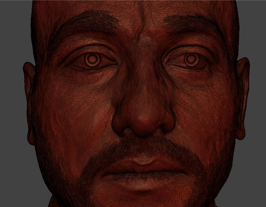 male bust  3D print model_2