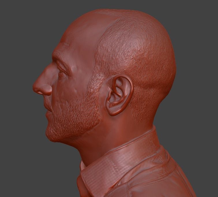 male bust  3D print model_6