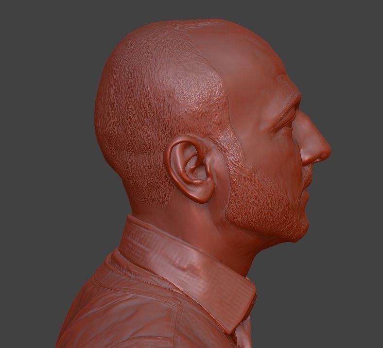 male bust  3D print model_12