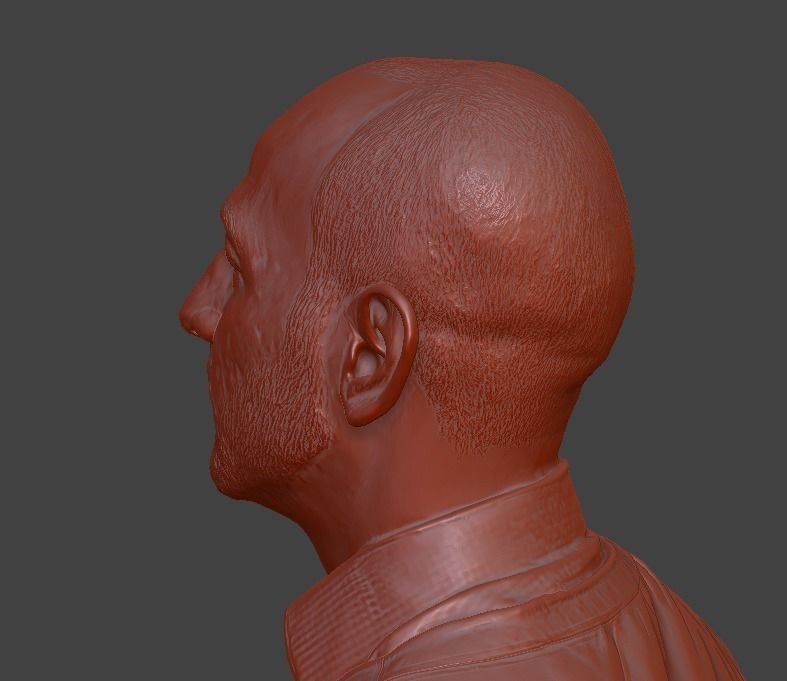 male bust  3D print model_7