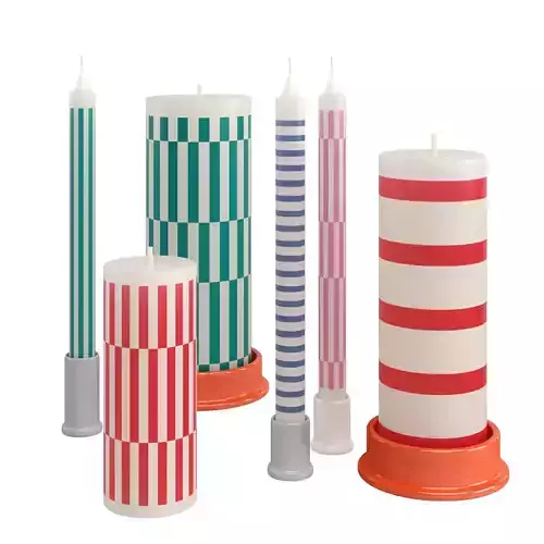 Candles COLUMN CANDLE by Hay set 2