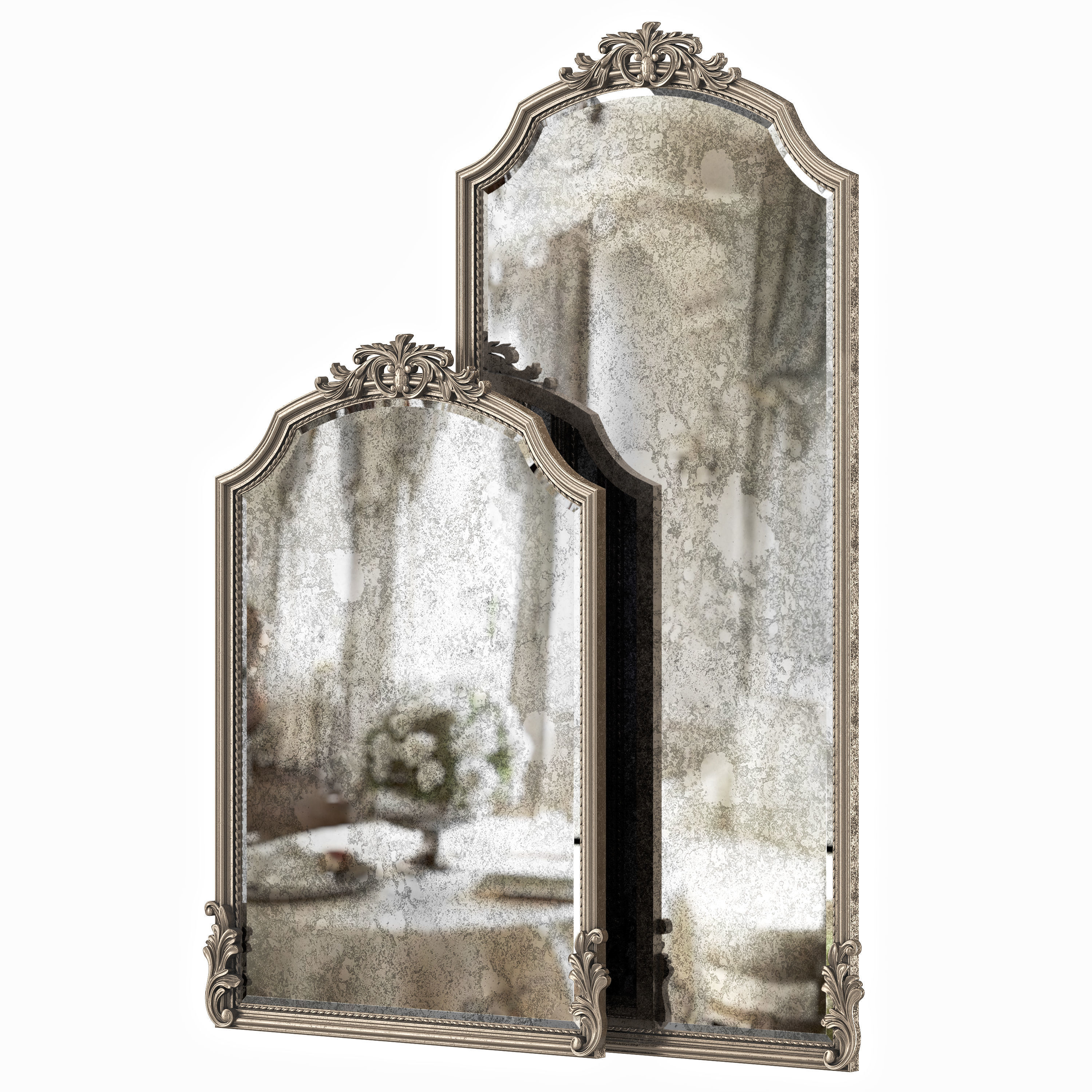 Graciella Old World Wall Mirror 3D model_11