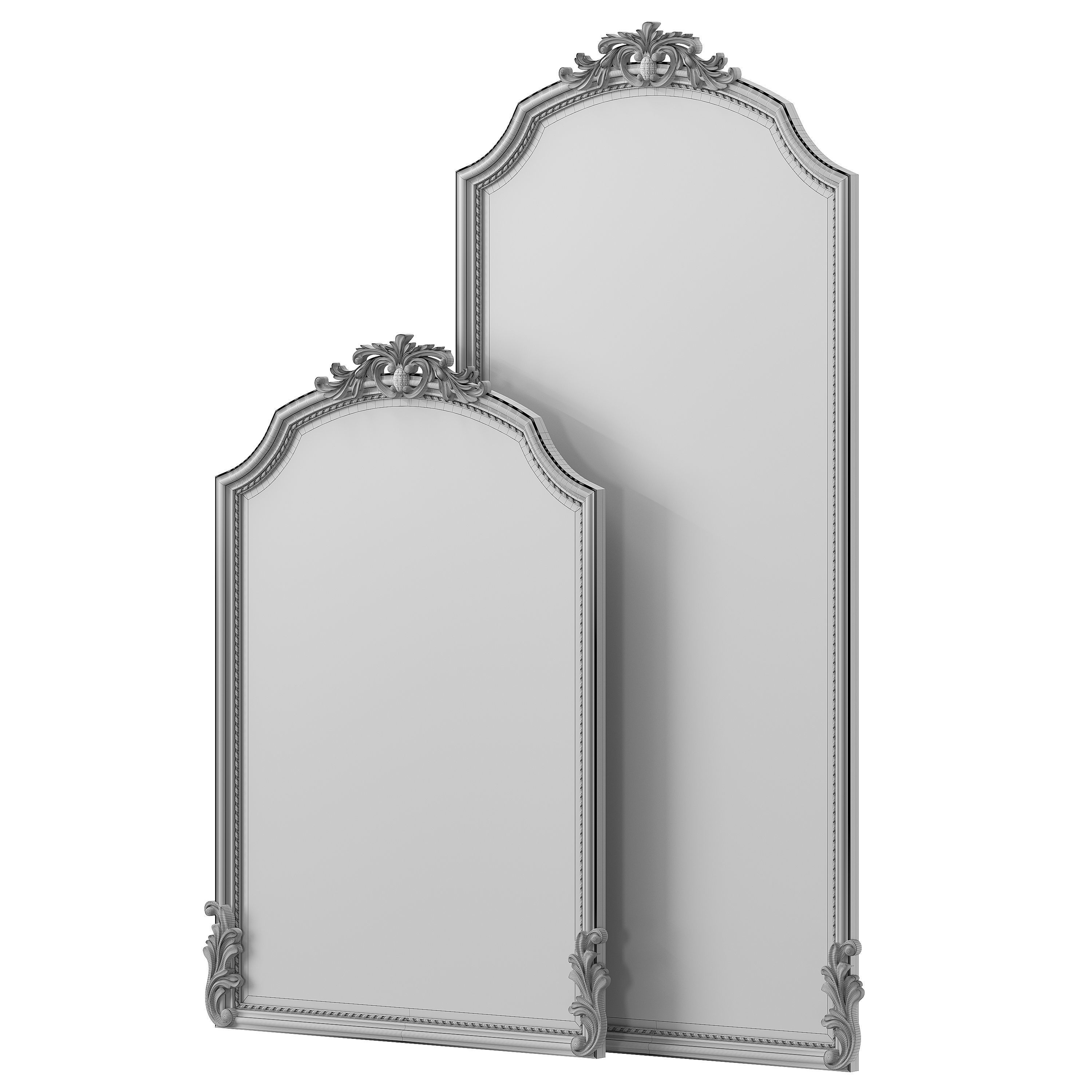 Graciella Old World Wall Mirror 3D model_5