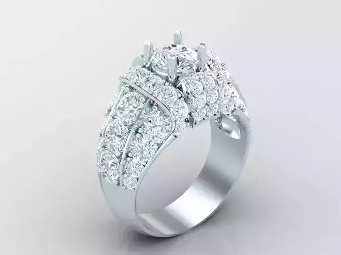 New Fashion Gold Diamond Mens Ring 1MR111