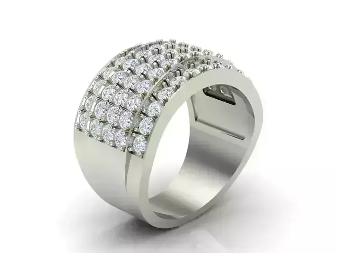 New Fashion Gold Diamond Mens Ring 1MR108