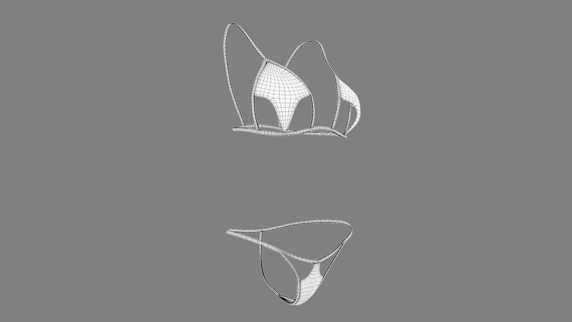 Sexy Lingerie SS38 Low-poly 3D model_6