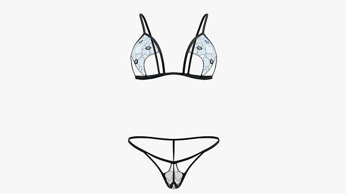 Sexy Lingerie SS38 Low-poly 3D model