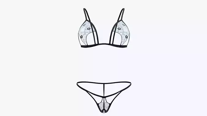 Sexy Lingerie SS38 Low-poly 3D model