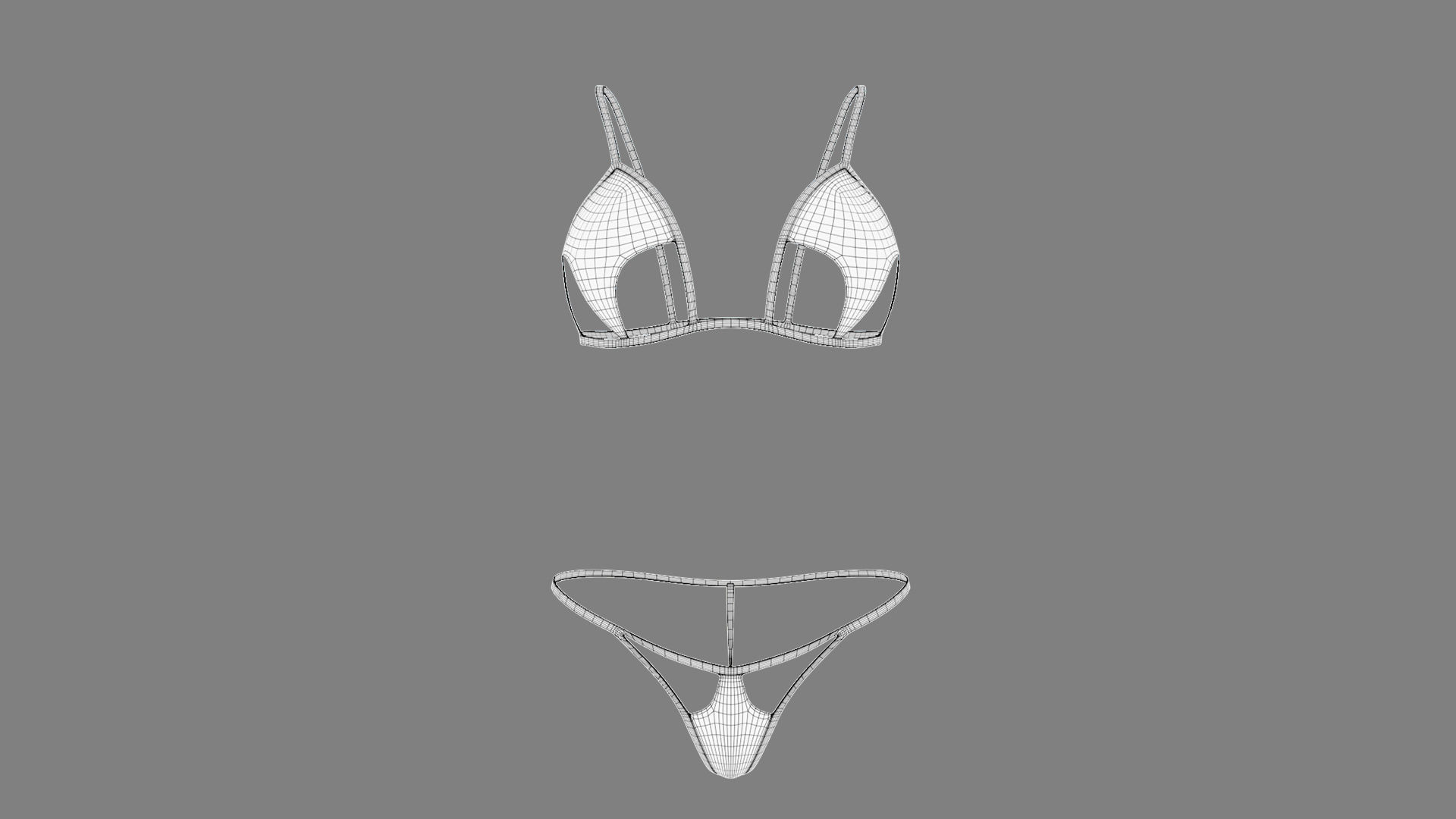 Sexy Lingerie SS38 Low-poly 3D model_7