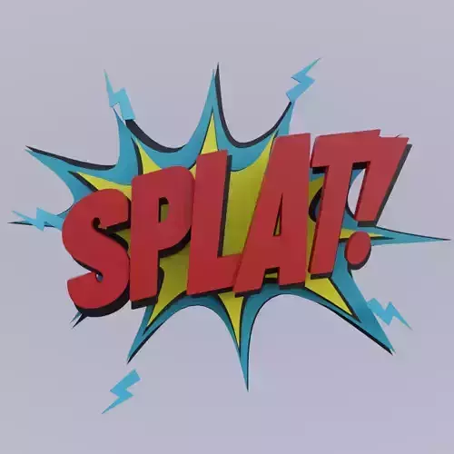 Splat FX for AR animated Low-poly 3D model
