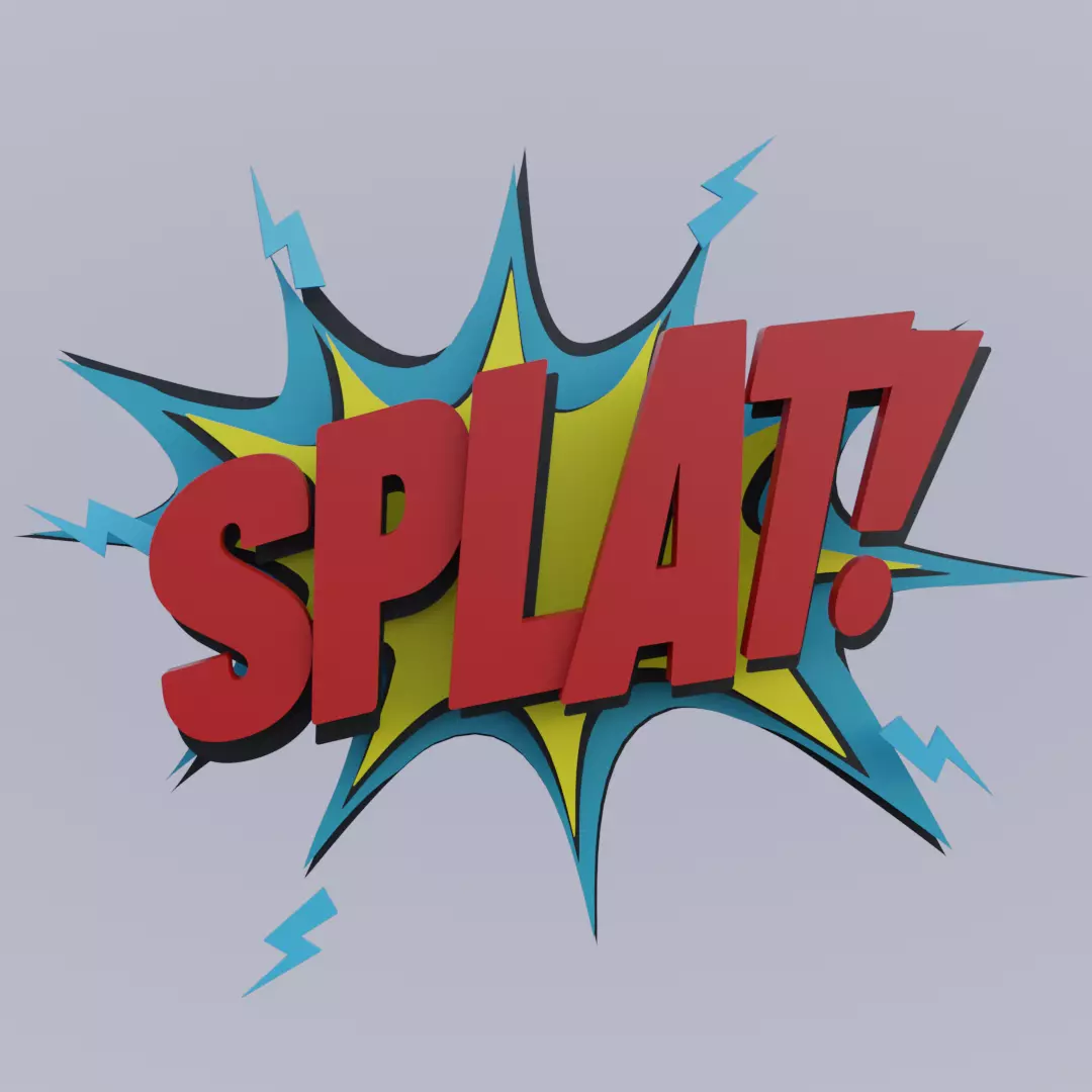Splat FX for AR animated Low-poly 3D model_0
