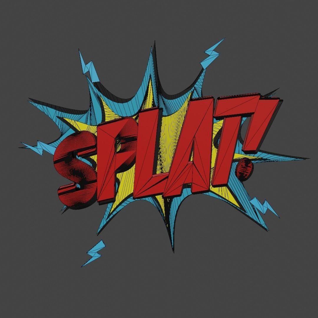 Splat FX for AR animated Low-poly 3D model_5