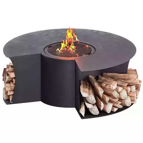 table fireplace