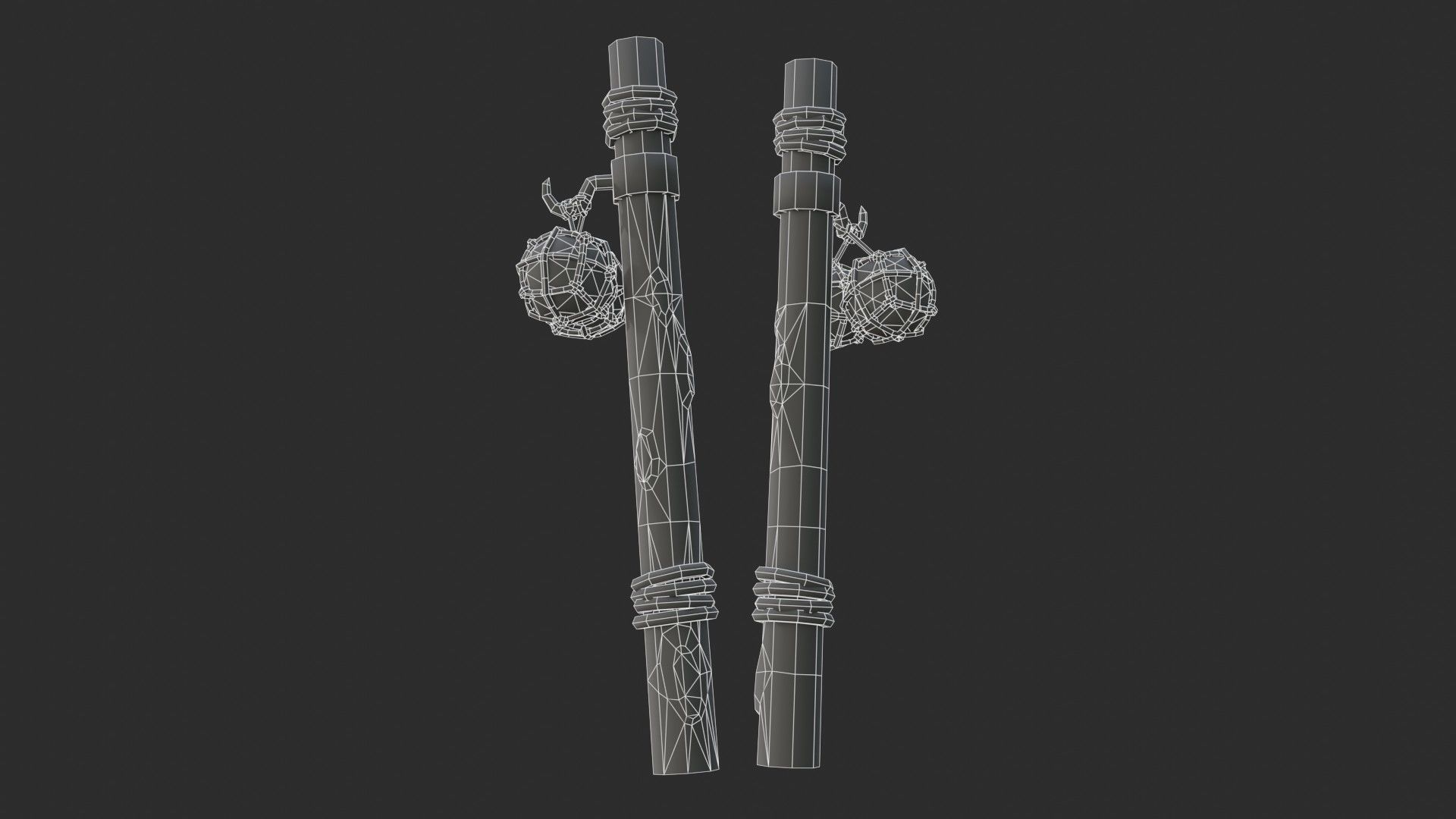 Harbor Light Pole Low-poly 3D model_17