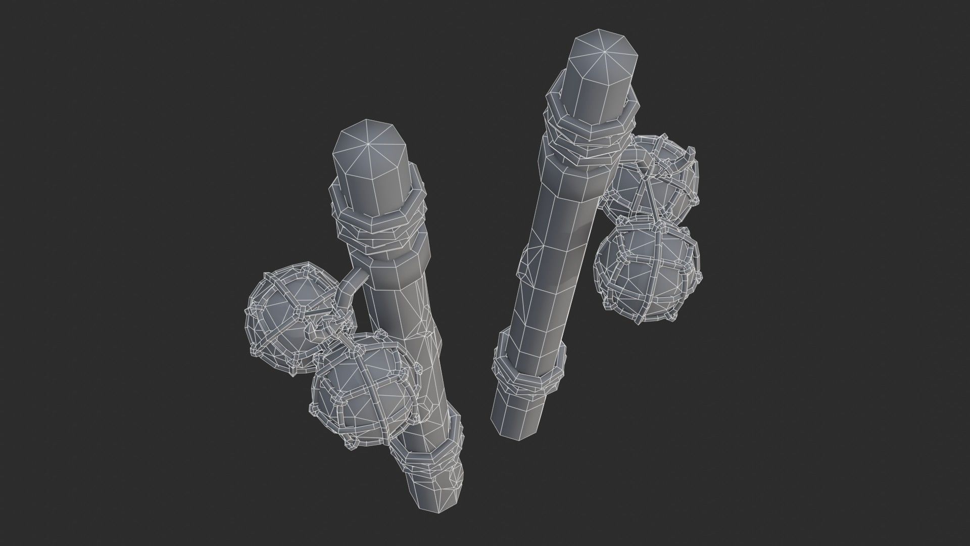 Harbor Light Pole Low-poly 3D model_20