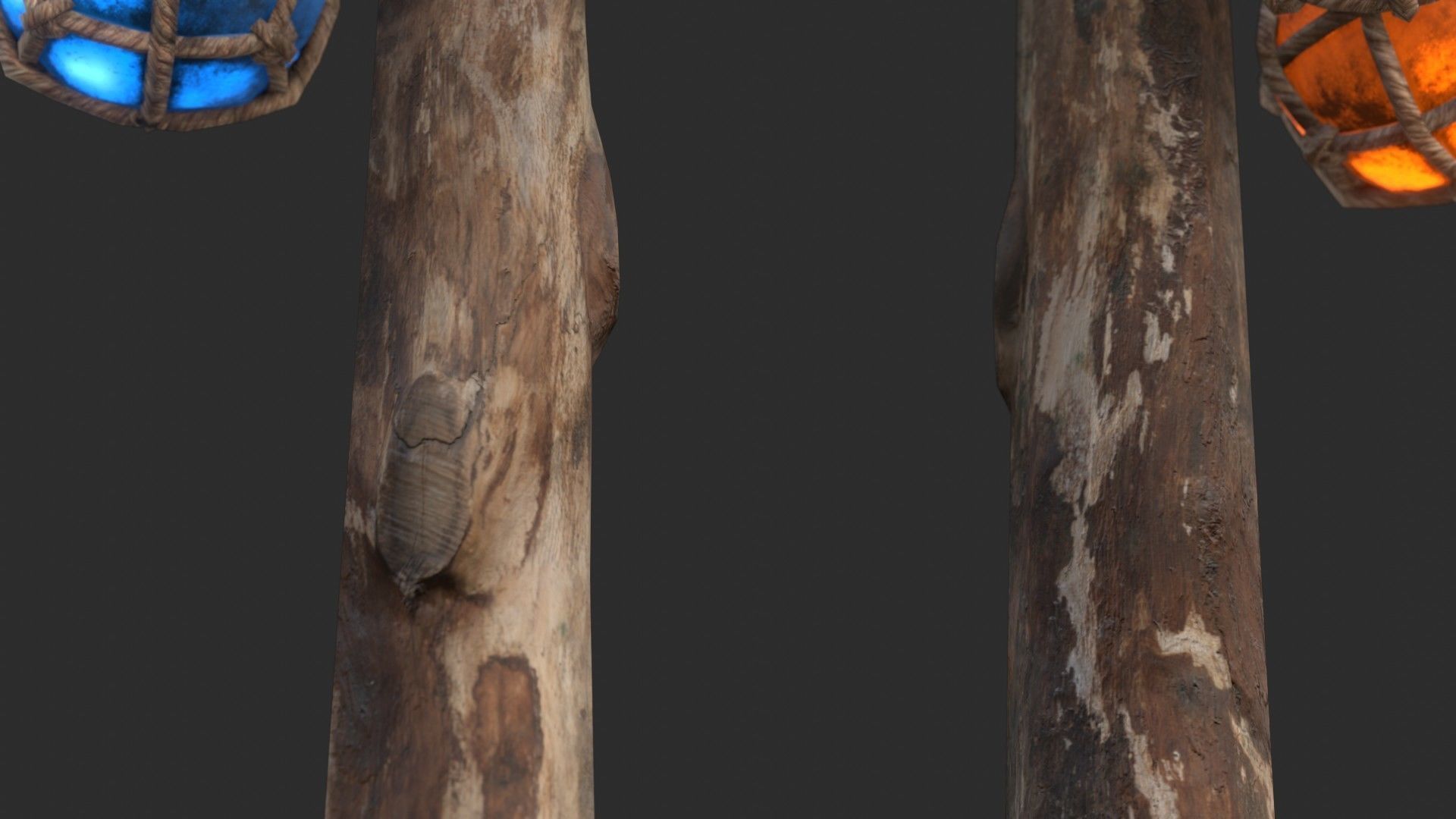 Harbor Light Pole Low-poly 3D model_11