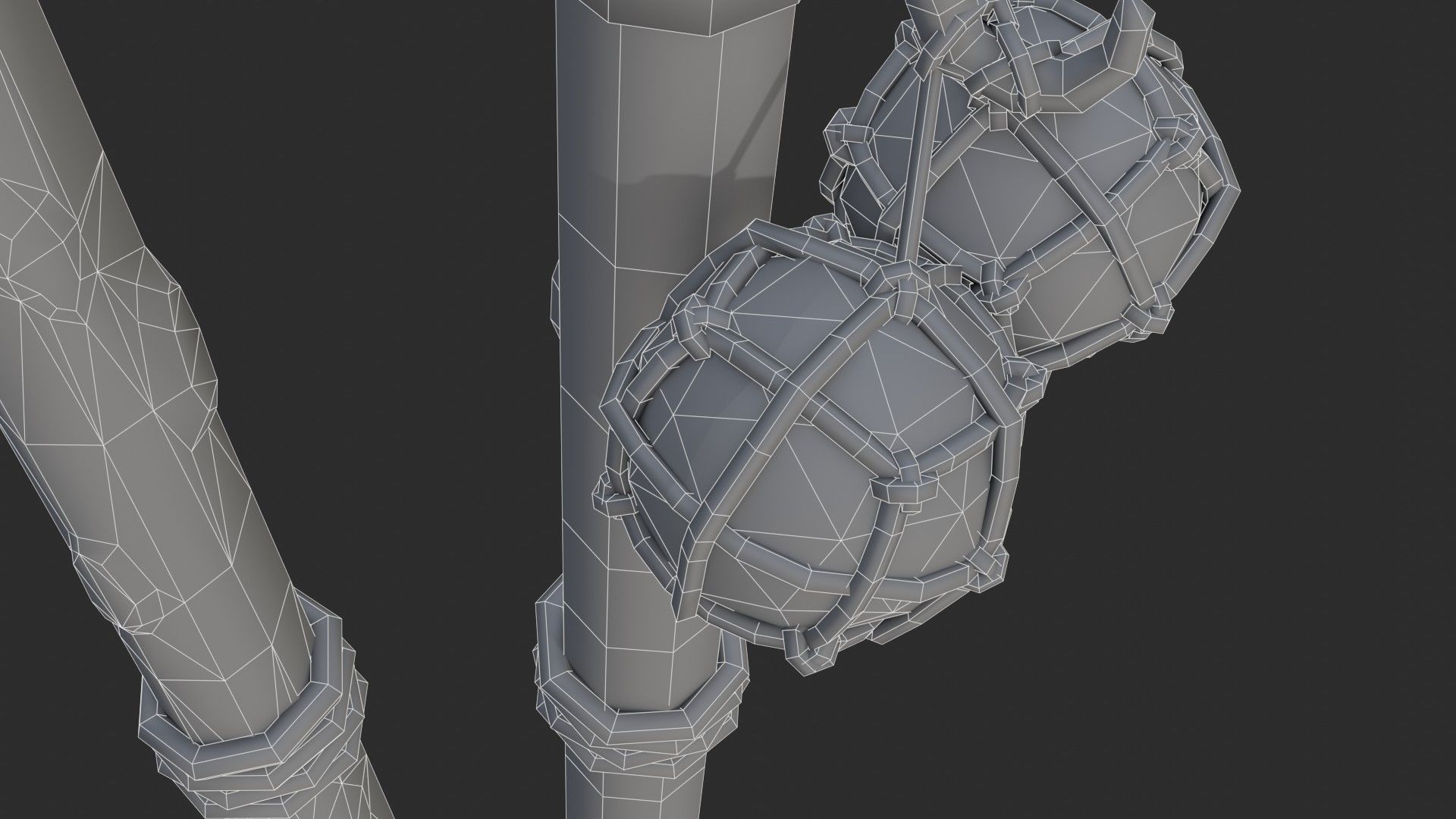 Harbor Light Pole Low-poly 3D model_22