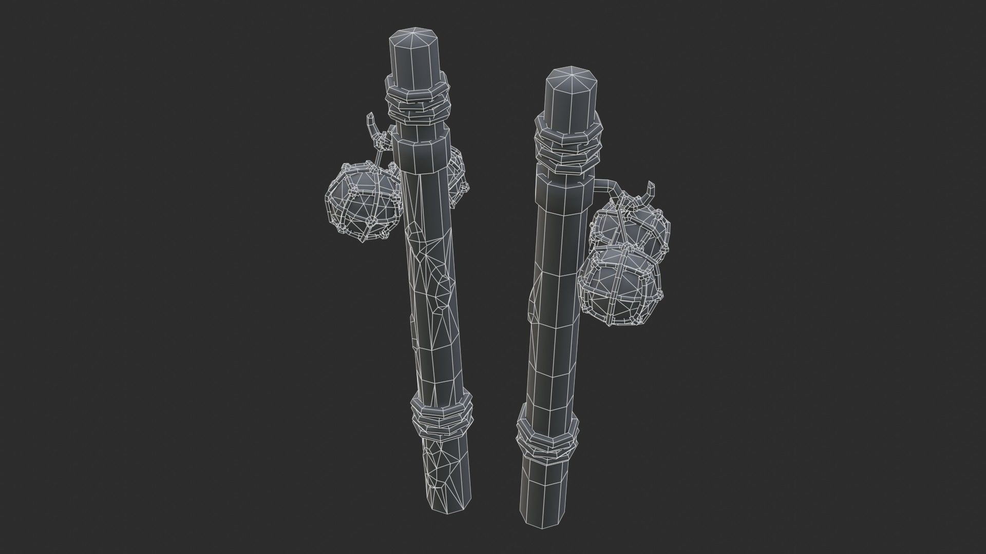 Harbor Light Pole Low-poly 3D model_18