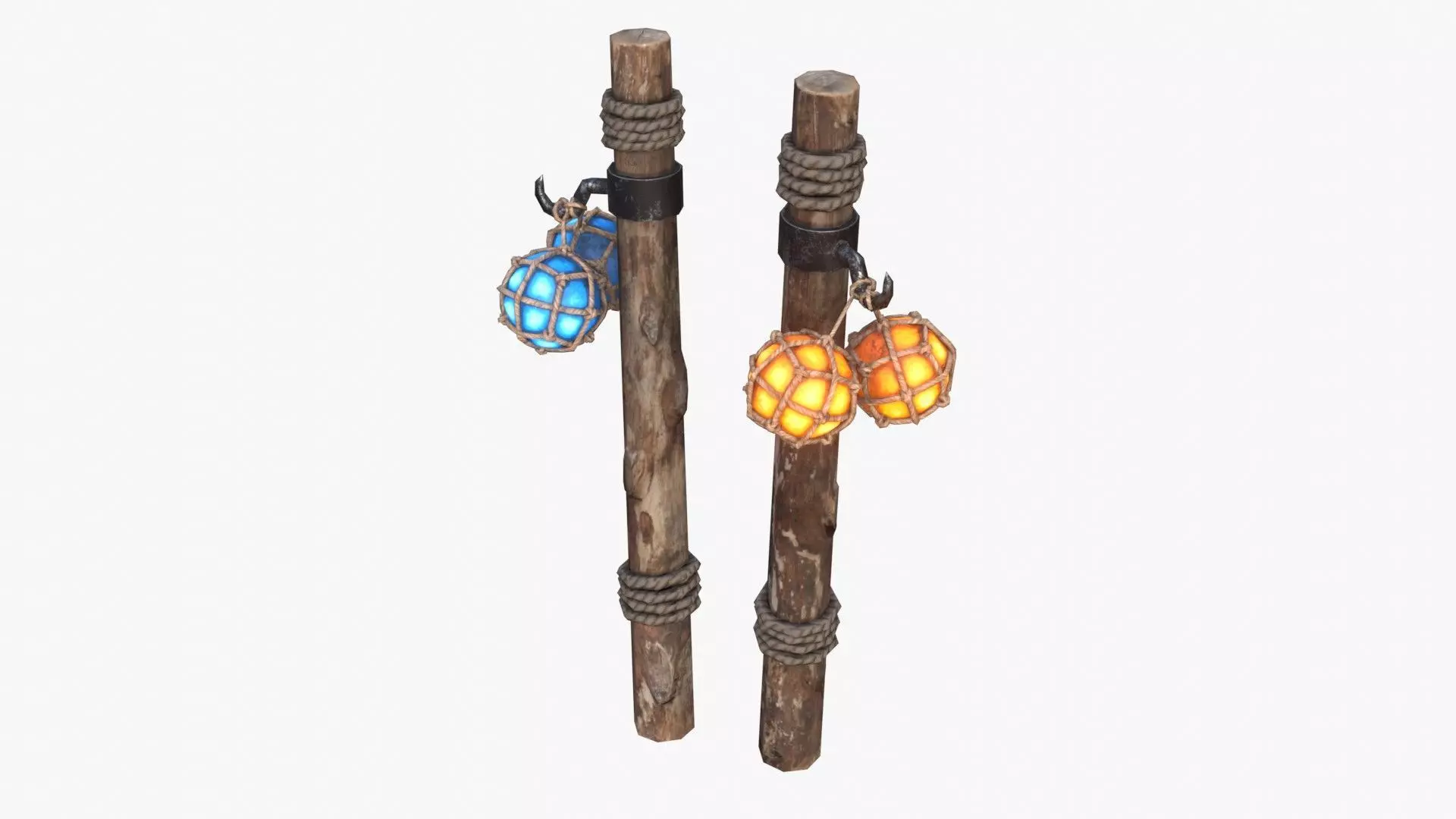 Harbor Light Pole Low-poly 3D model_0