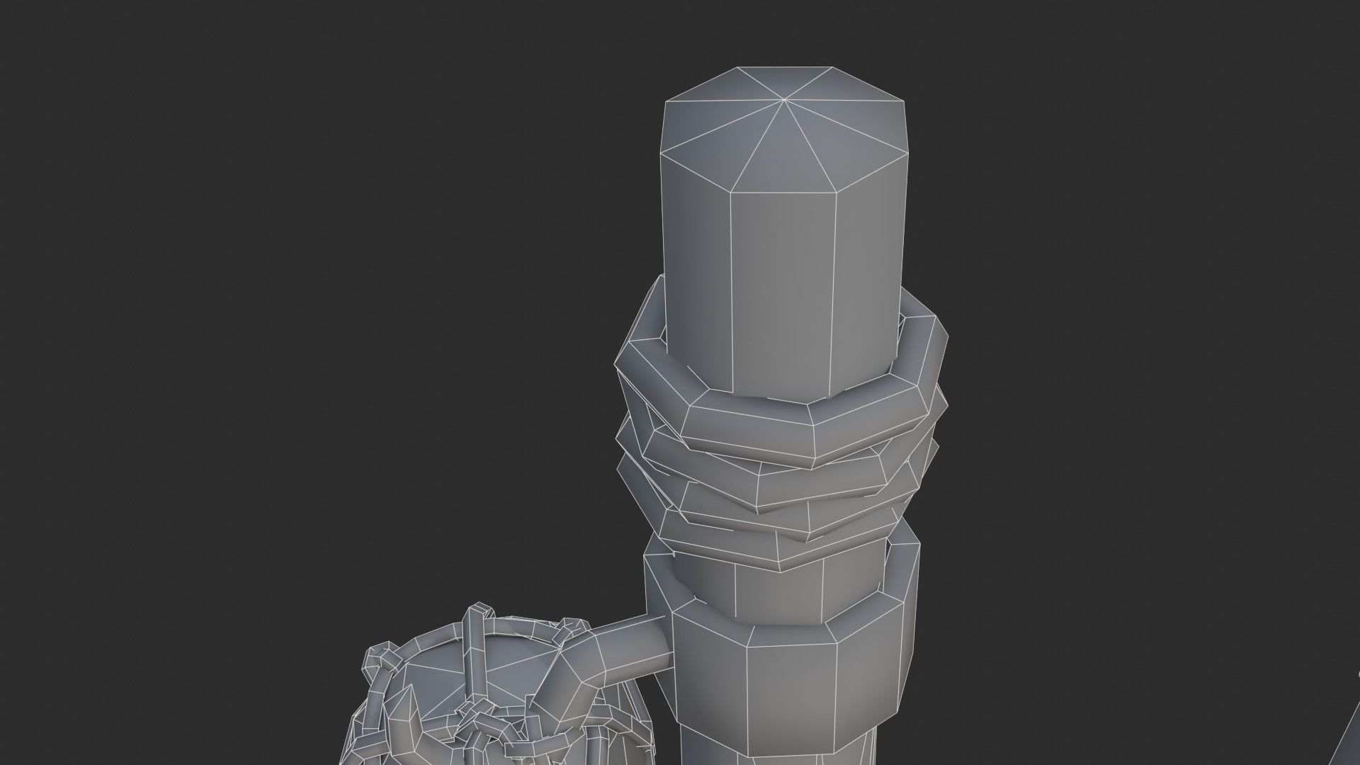 Harbor Light Pole Low-poly 3D model_21