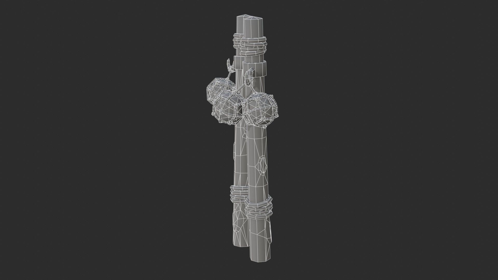 Harbor Light Pole Low-poly 3D model_15