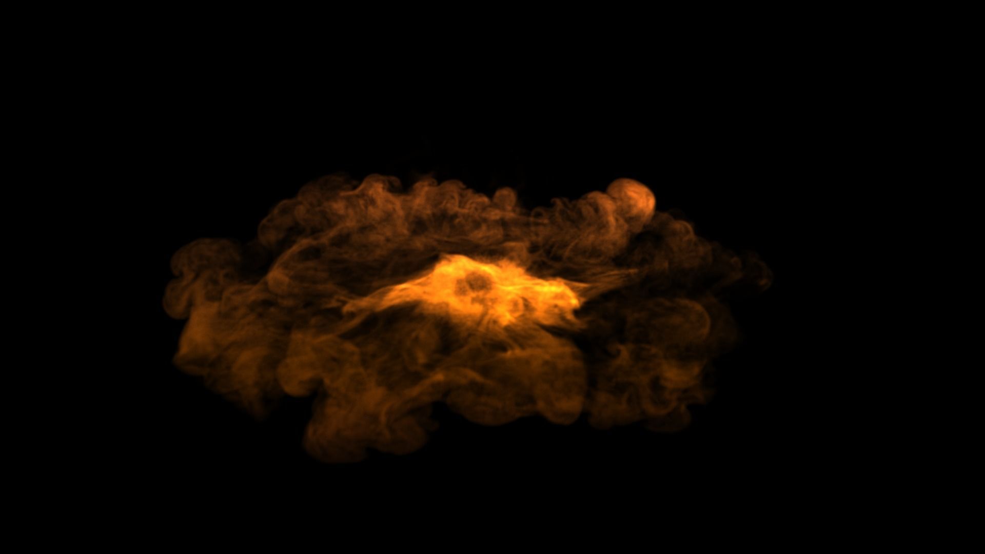 flame fire sea burning fire tornado wall of fire blast 3D model_4