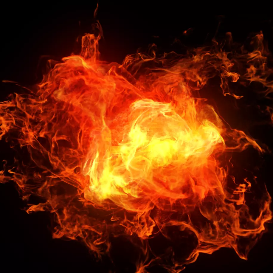 flame fire sea burning fire tornado wall of fire blast 3D model_0