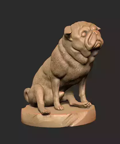 Bulldog Statue for 3d Printing
