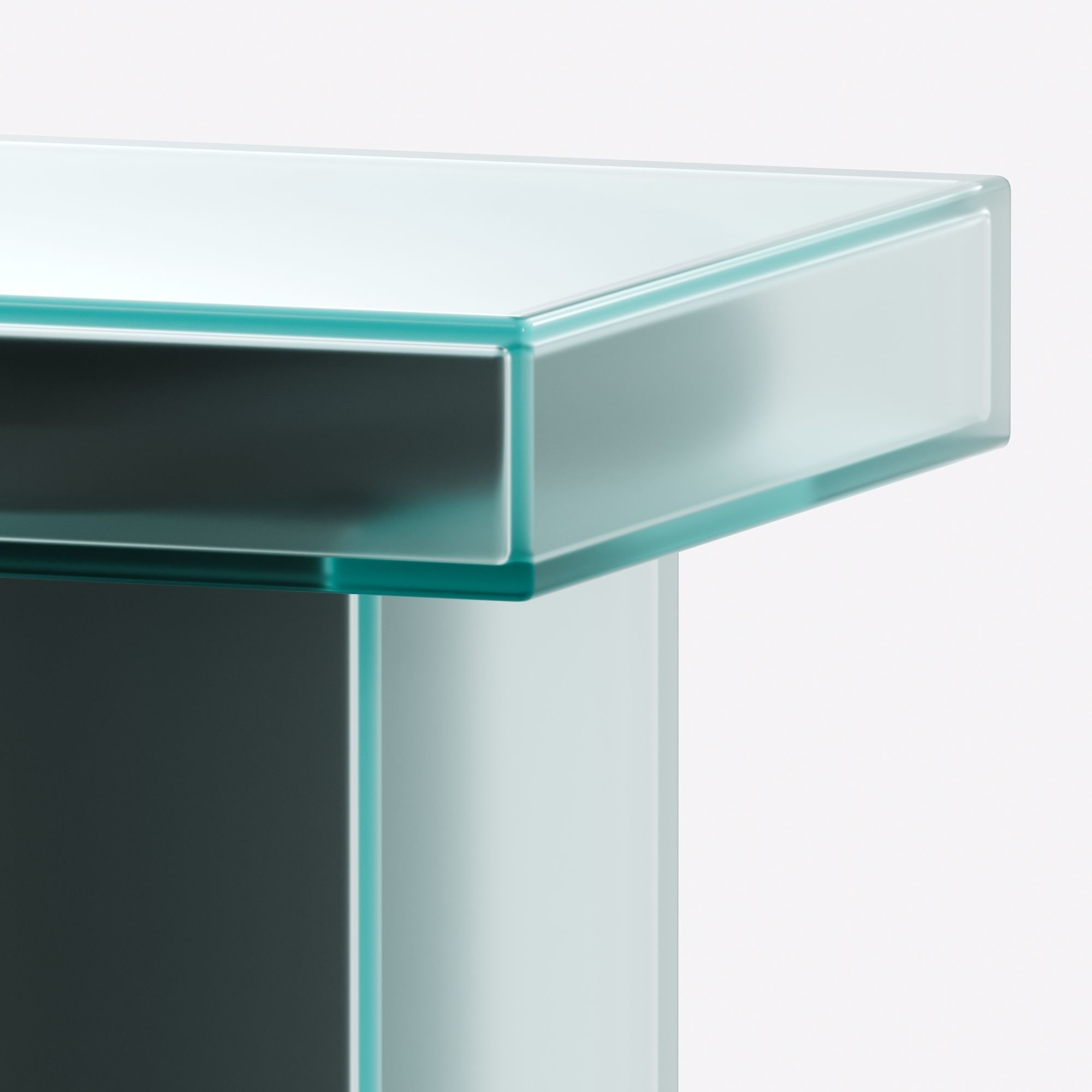 Frosted Glass Side Table - 1stDibs 3D model_5