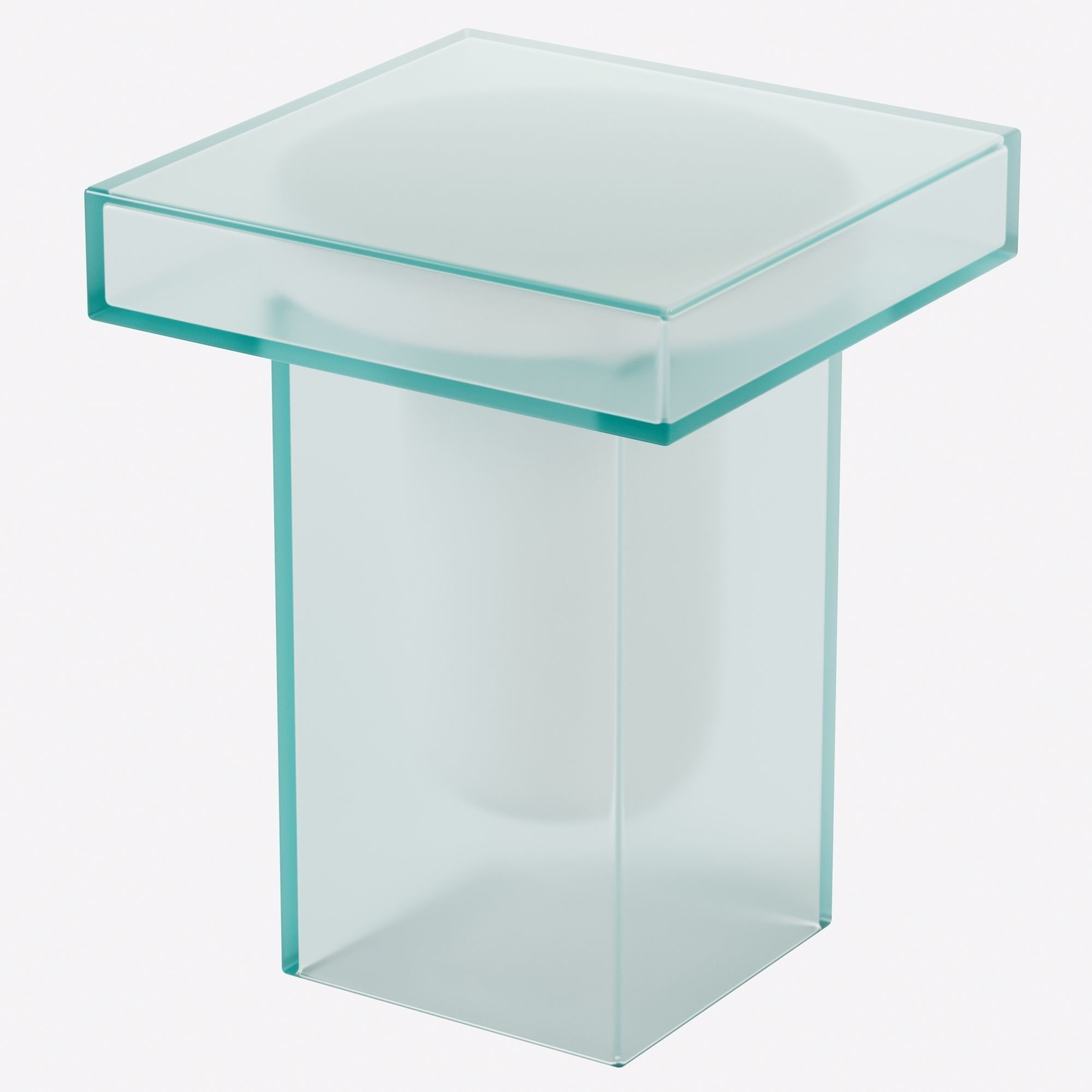 Frosted Glass Side Table - 1stDibs 3D model_4