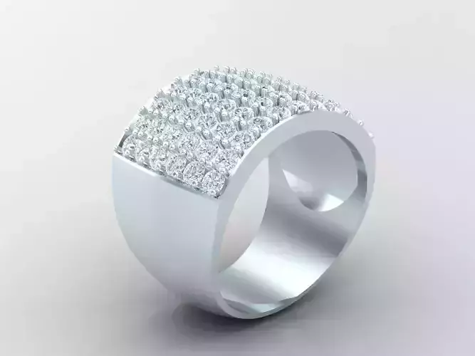 New Fashion Diamond Engagement Wedding Mens Ring 1MR125 3D print model