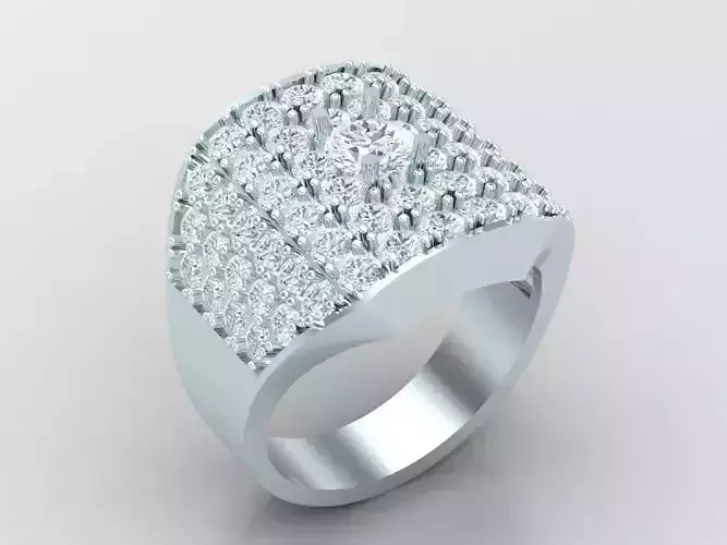 New Fashion Diamond Engagement Wedding Mens Ring 1MR120 3D print model