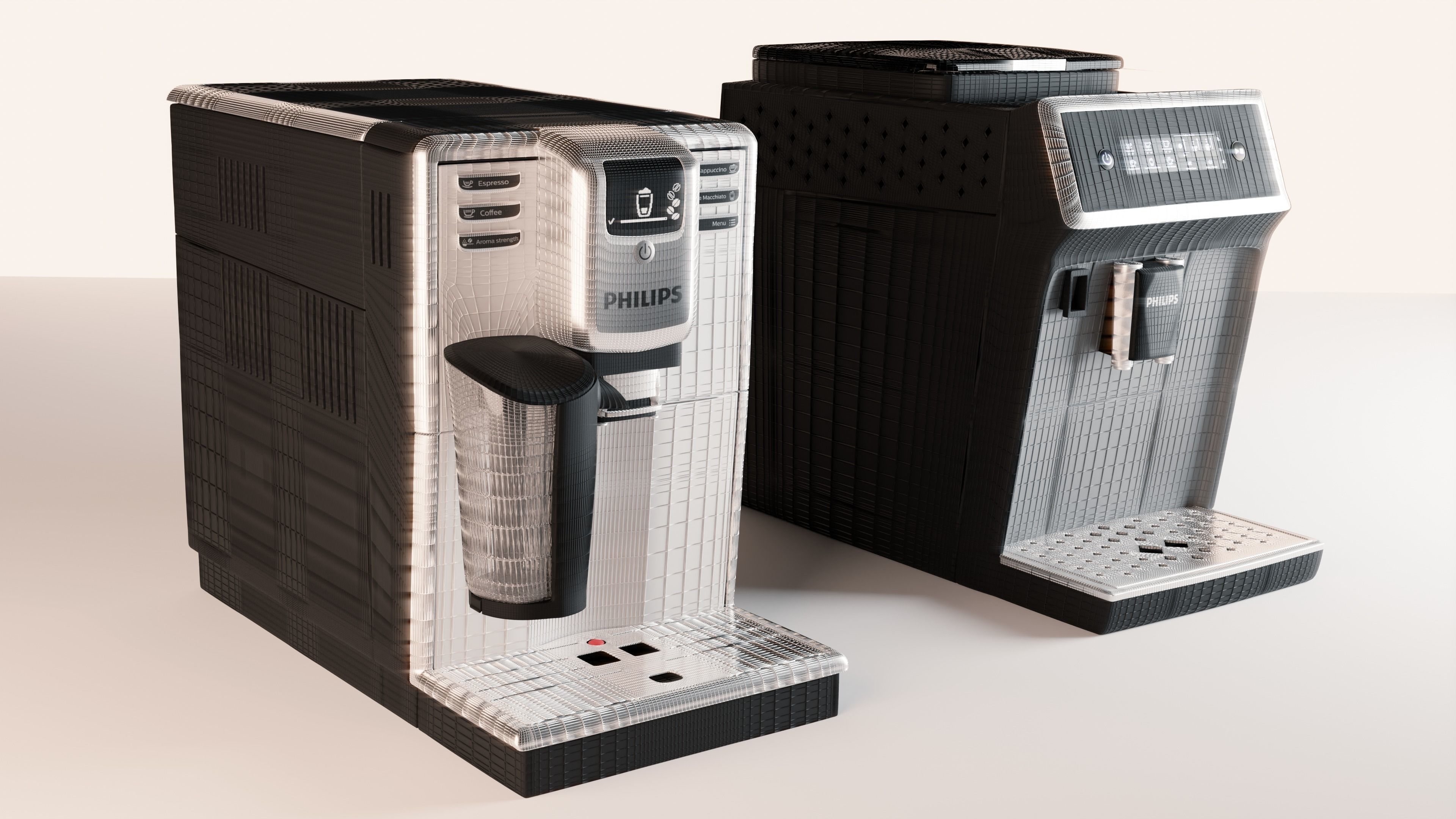 Philips Coffee Machines and a container 3D model_4